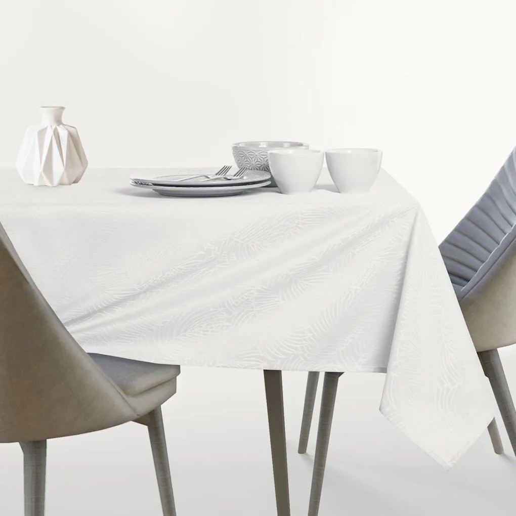 Súprava obrusov a behúňov na stôl AmeliaHome Gaia 115x250+35x250 cm biela