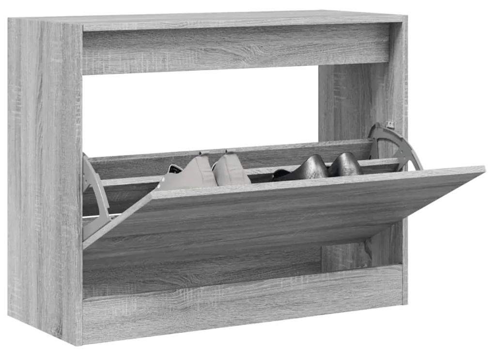 Botník sivý dub sonoma 80x34x63 cm spracované drevo 839964