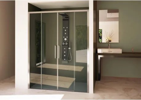 Sprchové dveře HOPA URBAN ESSENCE N2FS - 155,5 - 160 cm, 200 cm, Ossidato - matný hliník, Čiré bezpečnostní sklo - 6 mm (BEN24A1)