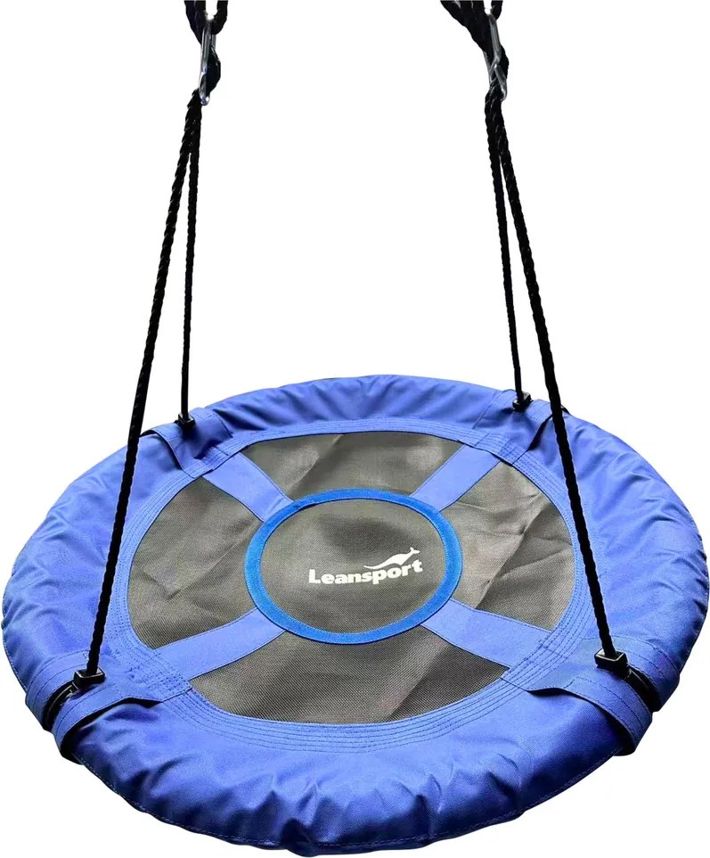 LEAN Sport Záhradná hojdačka Čapie hniezdo pre deti Modrá 80cm