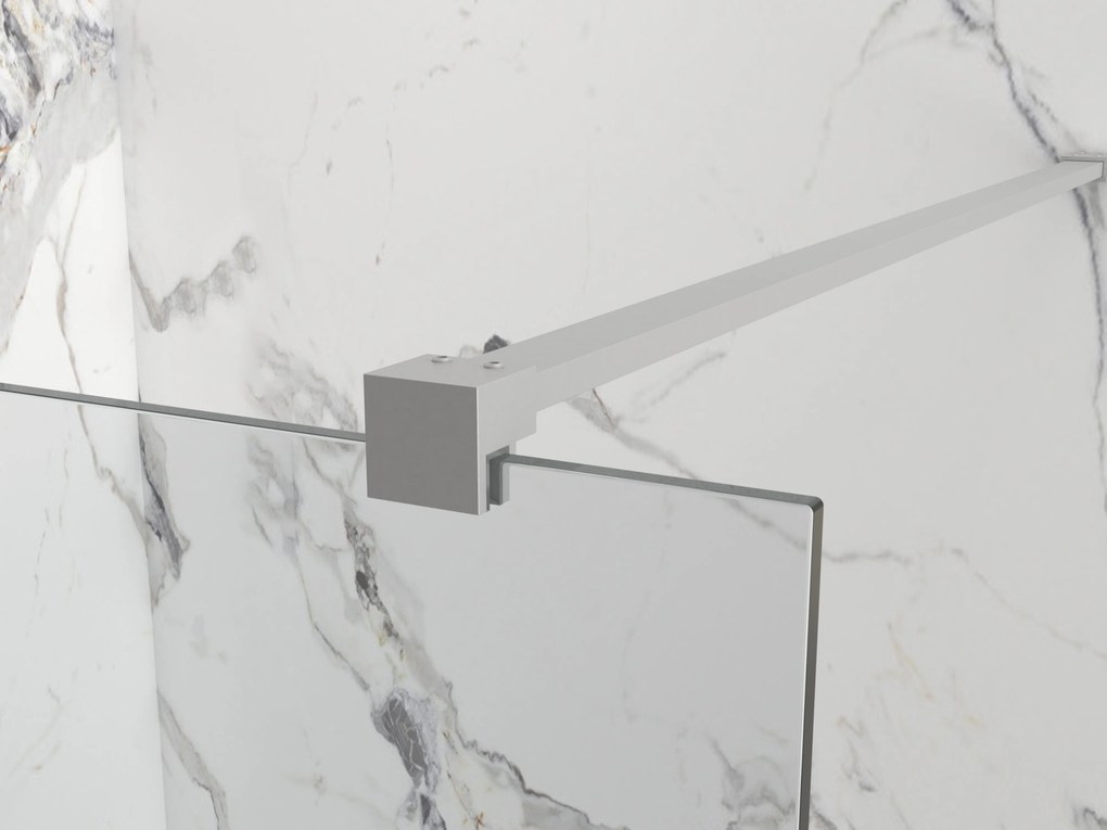 Erga Paris, sprchová zástena Walk-In 80x200 cm, 8mm číre sklo, brúsená oceľ, ERG-V02-PARIS-080x200-CL-BS