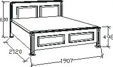 Biela provesnálska manželská posteľ PR8 140/160/180/200 x 200 cm 180 cm