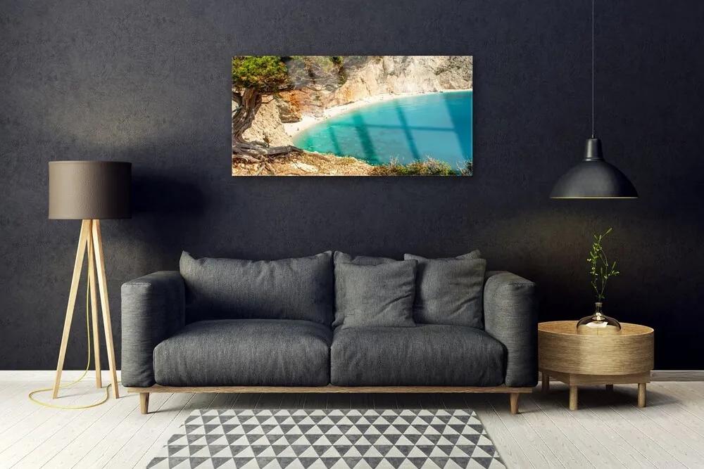 Obraz plexi Záliv more skaly pláž 100x50 cm