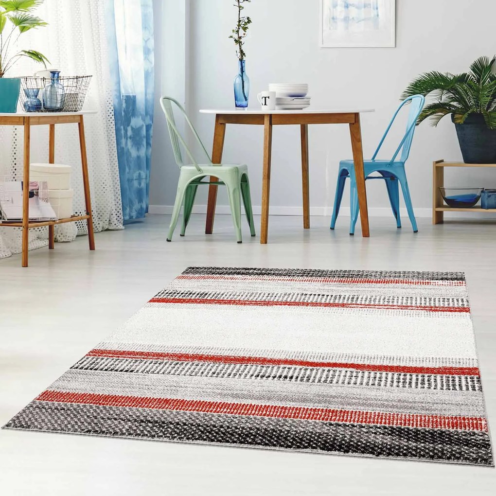 Dekorstudio Moderný koberec MODA SOFT sivo červený 1142 Rozmer koberca: 120x160cm