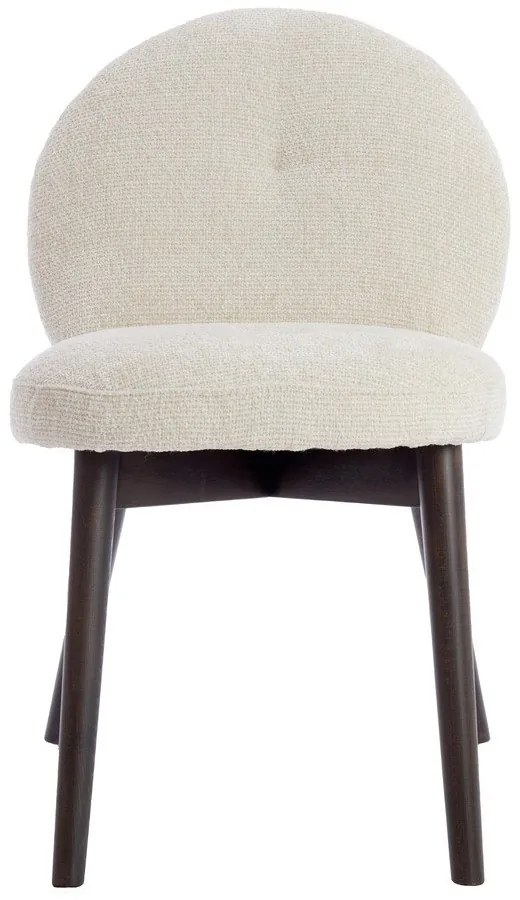 Krémovobiele čalúnené jedálenské kreslá v súprave 2 ks Sinosa – Light &amp; Living