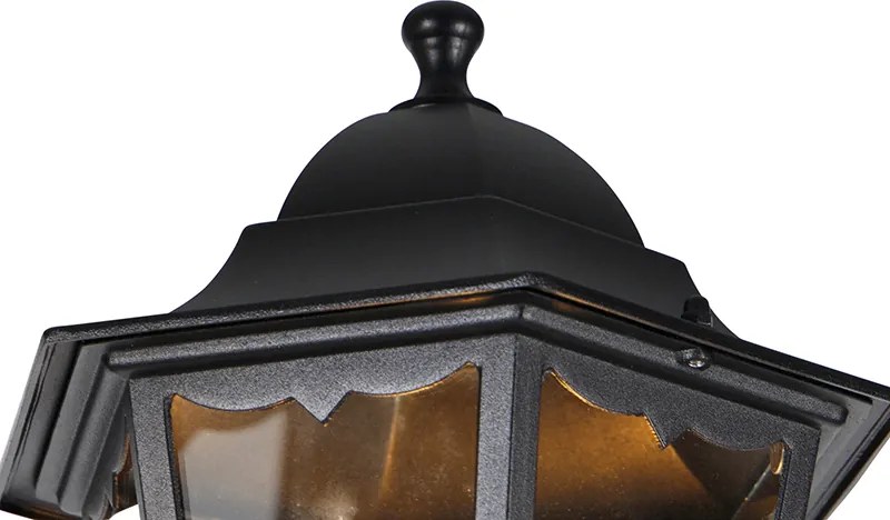 Čierna vonkajšia lampa 220 cm 2-svetlo IP44 - Havana