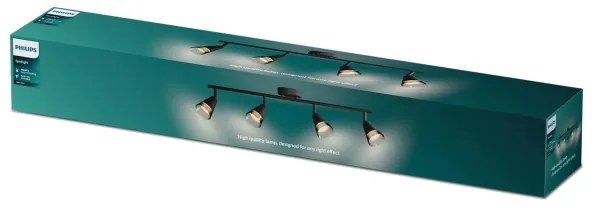 Philips - Bodové svietidlo CLEFT 4xGU10/5W/230V