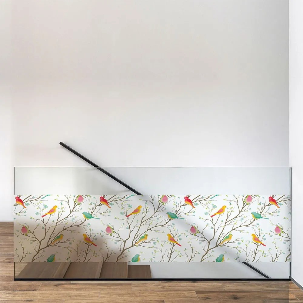 Samolepka na okno 200x40 cm Birds in the Forest - Ambiance