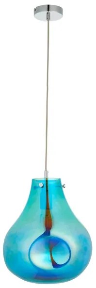Endon 99791 - Luster na lanku EUROPA 1xE27/10W/230V modrá