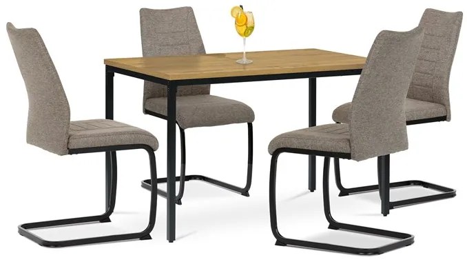 Autronic BONTEC Jedálenská stolička, hnedá, látka, DCL-438 BR2 Farba: Šedá