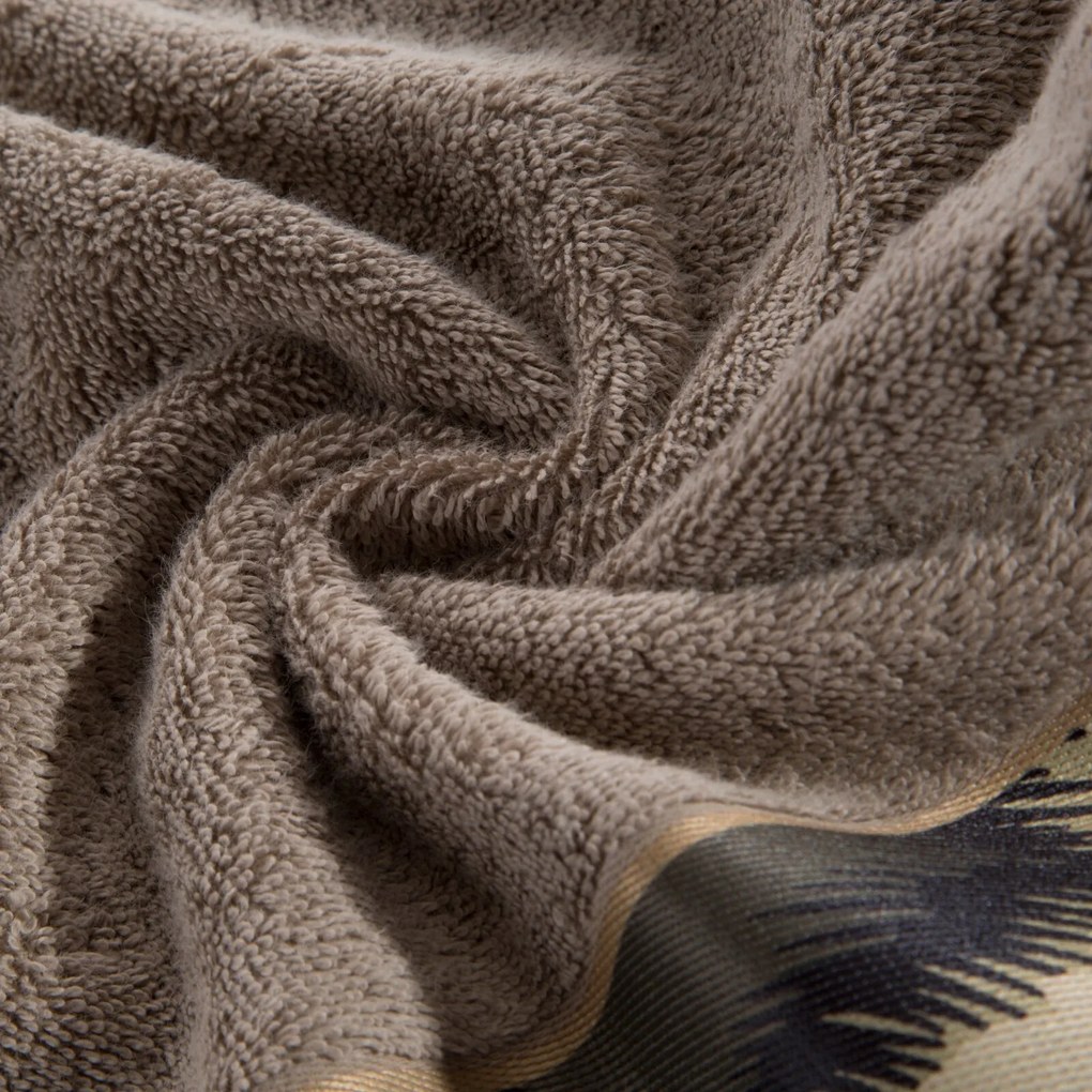 BAVLNENÝ UTERÁK EVA MINGE24 50X90 CM TMAVOBÉŽOVÁ