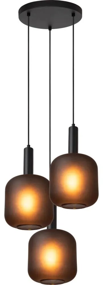 Lucide 45405/13/30 - Luster na lanku ELOISE 3xE27/40W/230V čierna