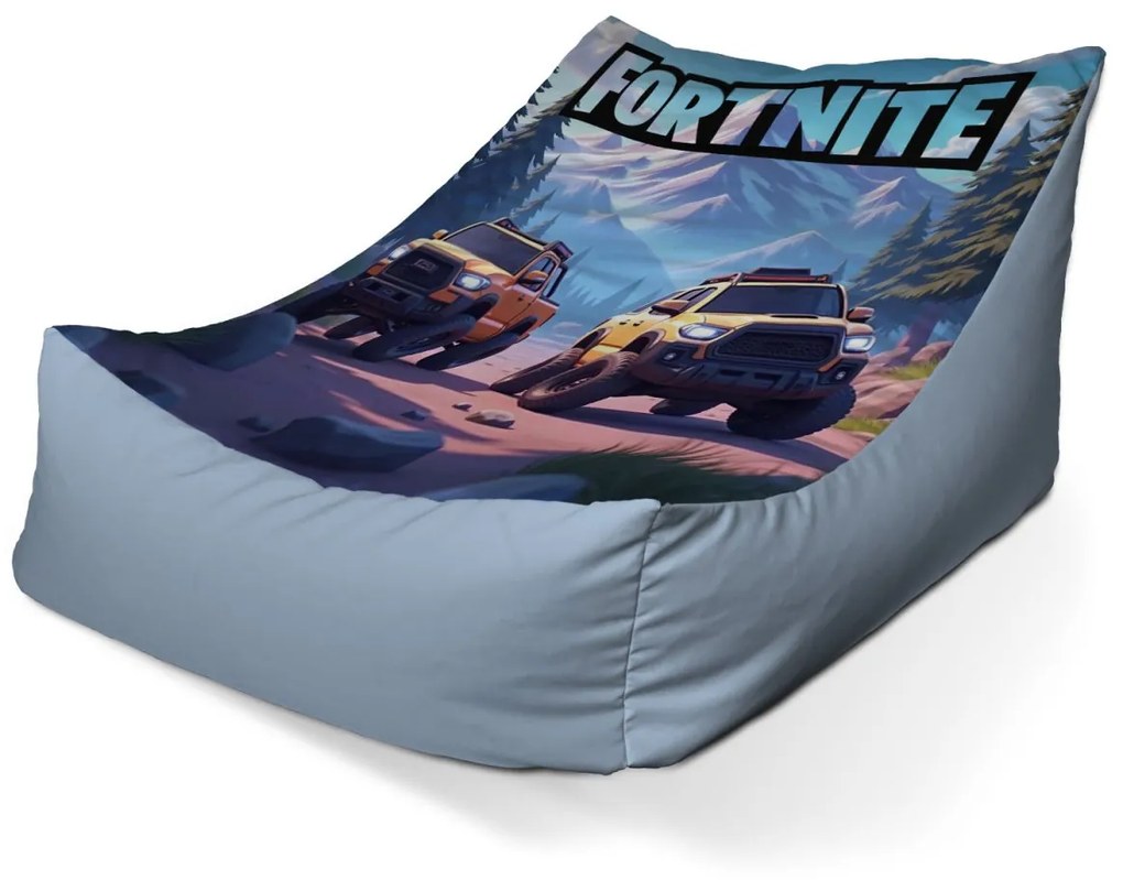 Sablio Sedací vak Lounge FORTNITE Off-road autá - 120 x 100 x 80 cm