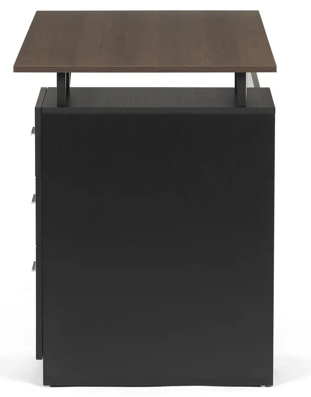 Kancelársky stôl 3218 OAK, čierny a dubový