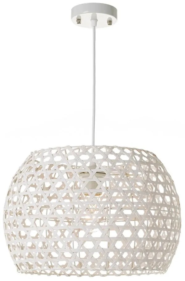 Krémové závesné svietidlo s bambusovým tienidlom ø 35 cm – Casa Selección