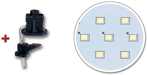 LED Stolná lampa Ecolite L50164-LED/STR strieborná