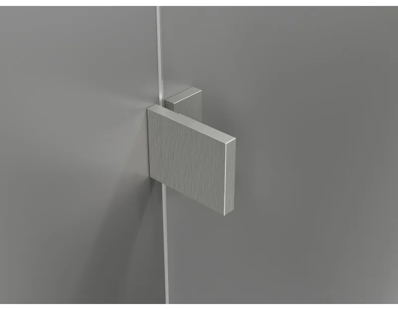 Mexen Lunar, L Duo výklopný sprchový kút 80 x 70 cm, 8mm číre sklo, oceľový profil, 834L-080L-070P-97-00