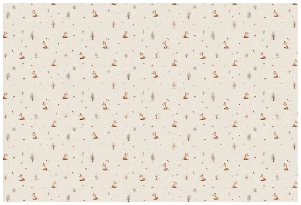 Tapeta lesné líšky a stromy