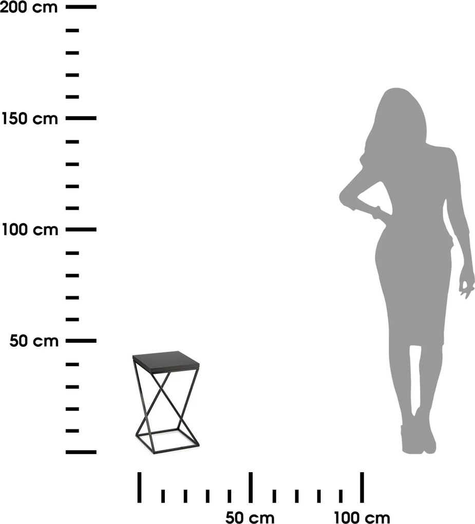 STOJAN NA KVETINÁČ LOFT7 40X24X24 CM ČIERNA