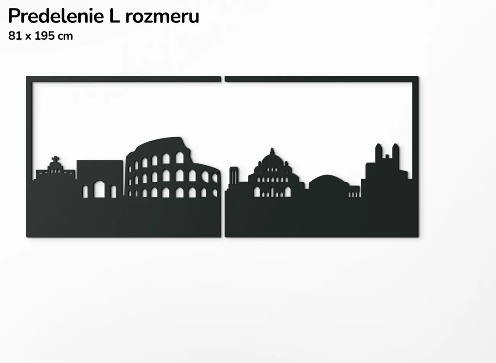 drevko Obraz Rím Rozmer obrazu: 37 x 89 cm, Farba dekorácie: Čierna
