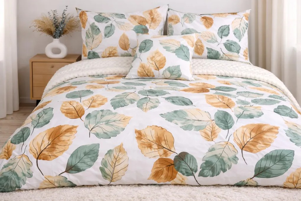 INTERMEDIC SK Posteľné obliečky Lesný pokoj 200x220 / 2x70x90 cm – 100 % bavlna 125 g/m², zips