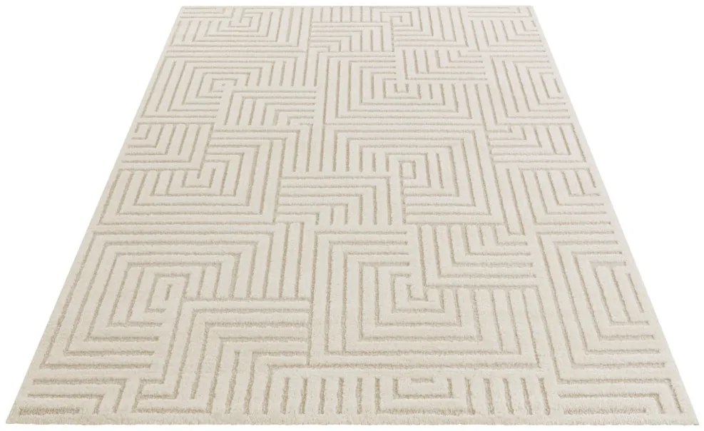 ELLE Decoration, Kusový koberec New York 105091 Cream, 160x230, biela, obývacia izba
