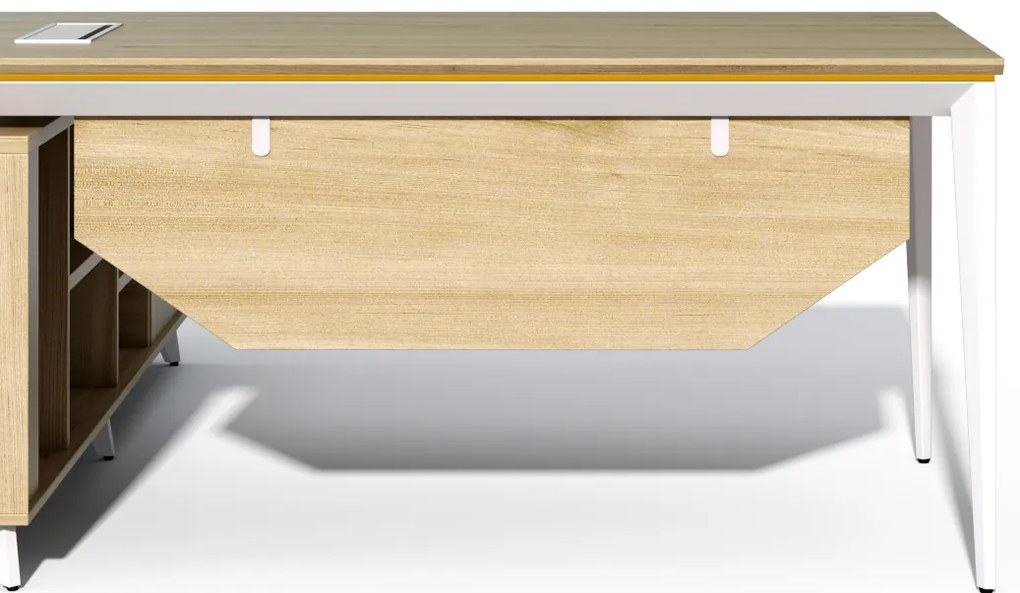 Kancelársky stôl s kontajnerom a komodou Houseland Profit Home 01 dub/biely