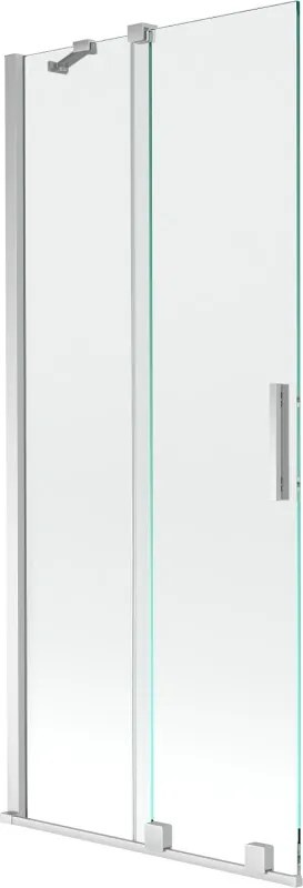 Mexen Velar 2-krídlová posuvná vanová zástena 85 x 150 cm, transparentná, chróm - 896-085-000-01-01