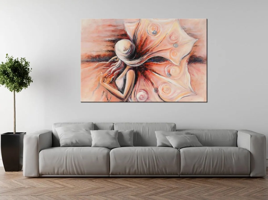 Gario Ručne maľovaný obraz Tajomná neznáma Rozmery: 70 x 100 cm