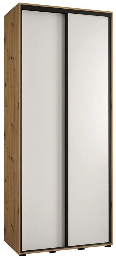 Skriňa 45 Canaris 1 120 artisan/biela/čierna