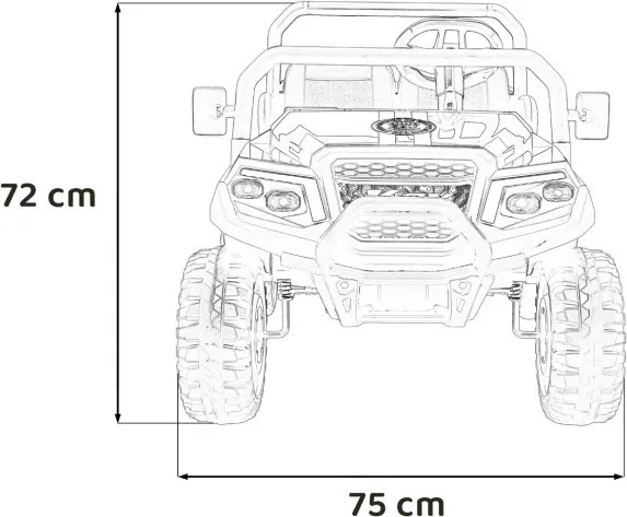 Elektrické autíčko Pick-Up Champion biele