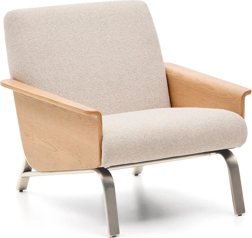 Béžové ženilkové kreslo Amsen – Kave Home