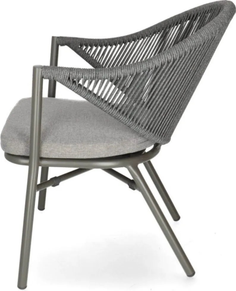 CUBA LIBRE  záhradná stolička s podrúčkami antracit