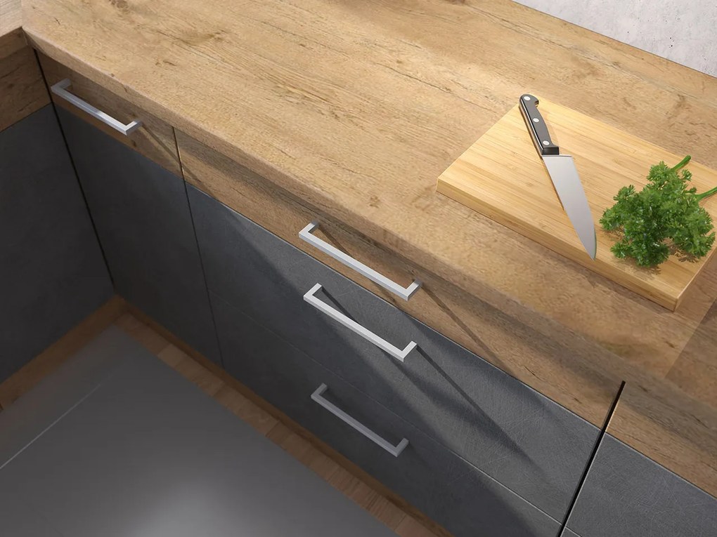 Pracovná doska Woodline, Dĺžka:: 220 cm, povrchová úprava: ľavý
