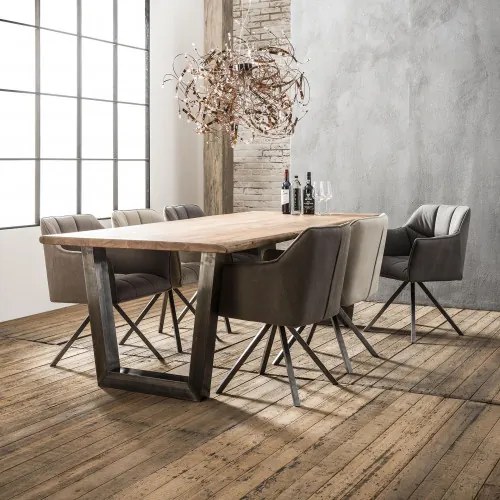 Jedálenský stôl 20-22 200x100cm Solid Acacia natural - Komfort-nábytok