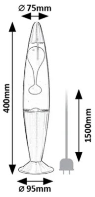 Rabalux 76106 - LED Lávová lampa LOLLOPOP 3 LED/25W/230V
