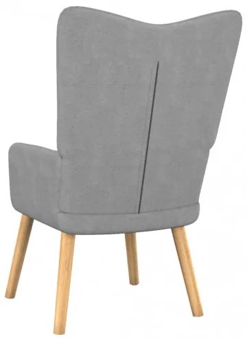 vidaXL Relaxačná stolička s podnožkou 62x68,5x96cm svetlosivá látková-