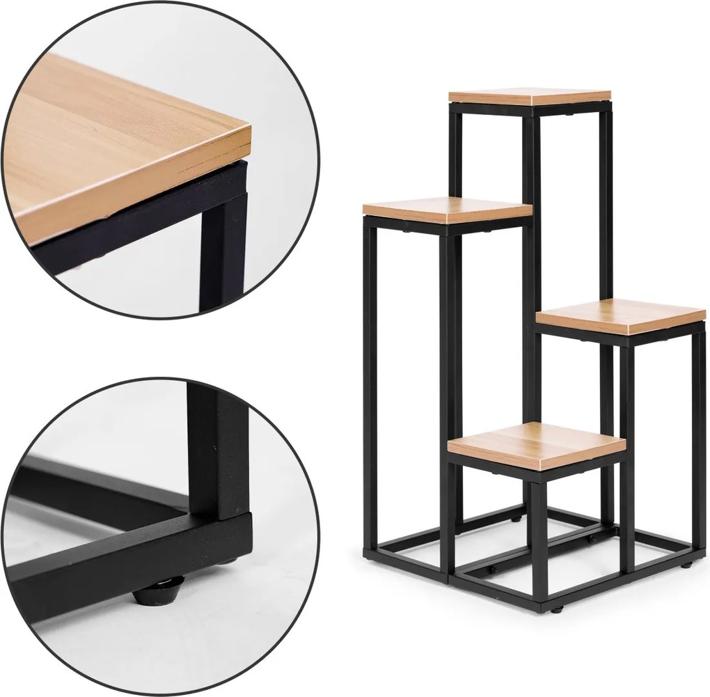 Stojan na kvety GEORGE svetlý orech