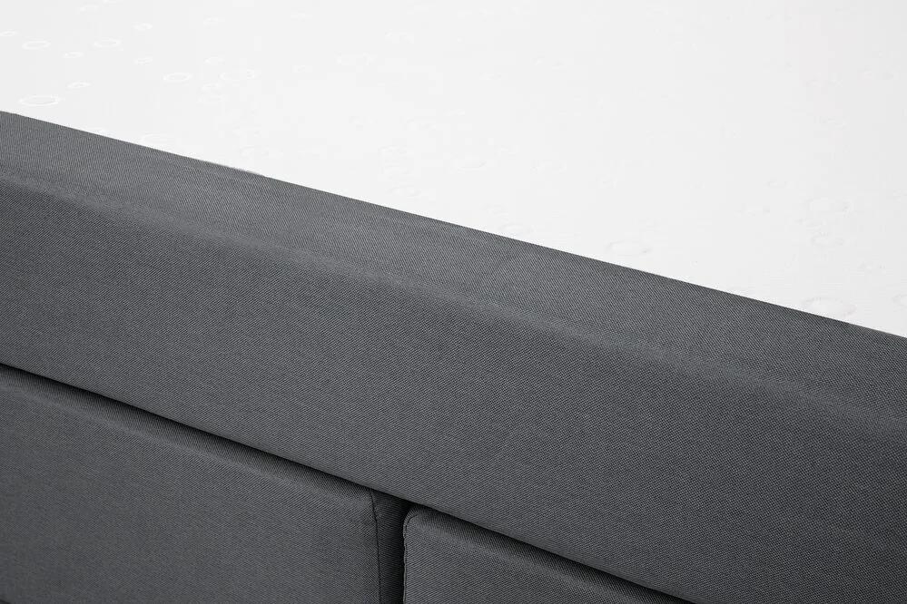 Čalúnená posteľ 180 x 200 cm tmavosivá ADMIRAL Beliani