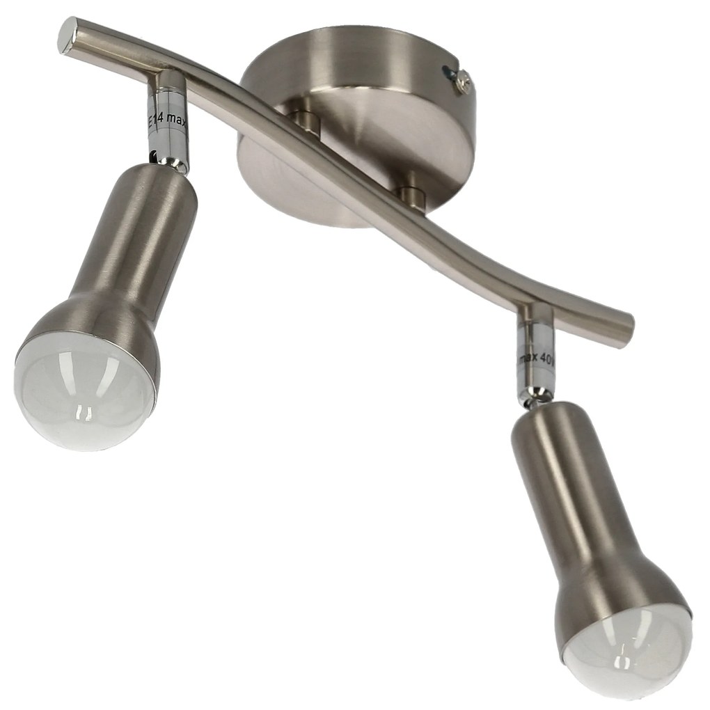 Candellux ARC Spot 2X40W E14 Satin Nickel 92-63298