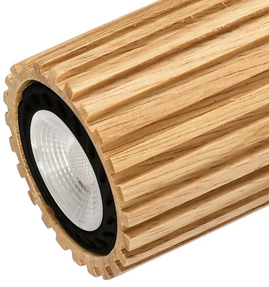 Brilagi - Bodové svietidlo MODERN WOOD 3xGU10/8W/230V, drevené/čierne