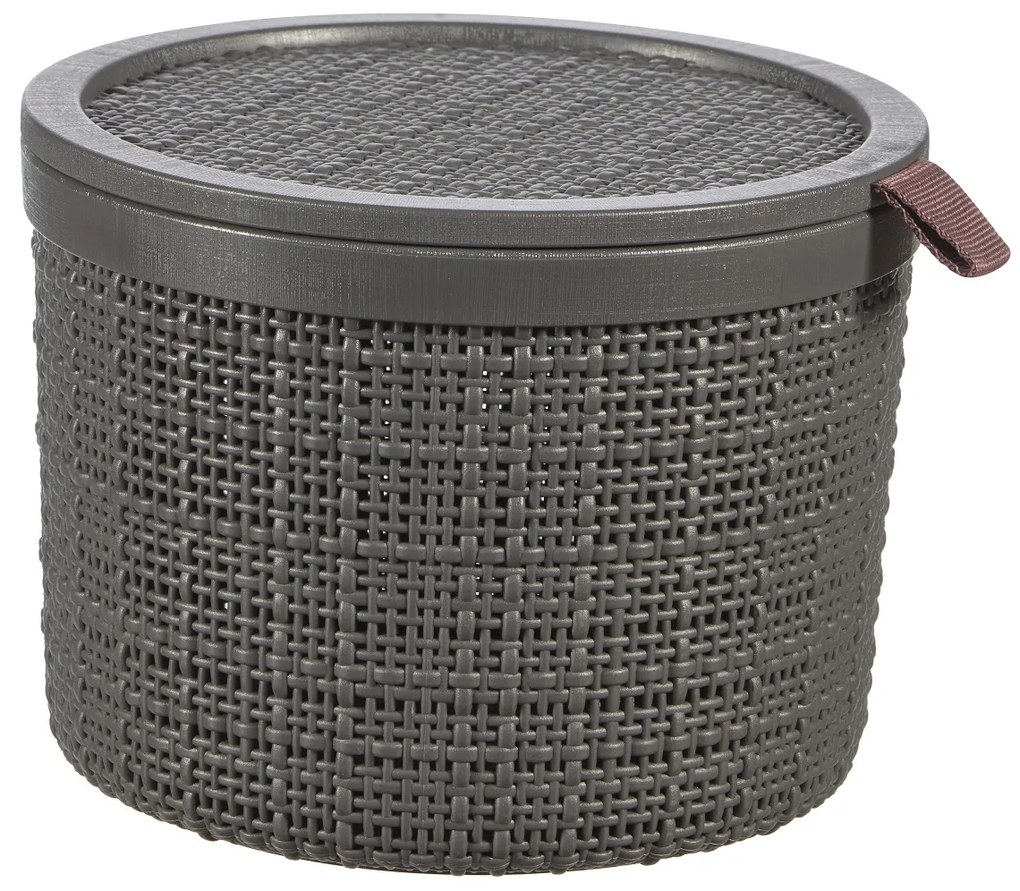 Curver Košík Jute guľatý tmavo šedá