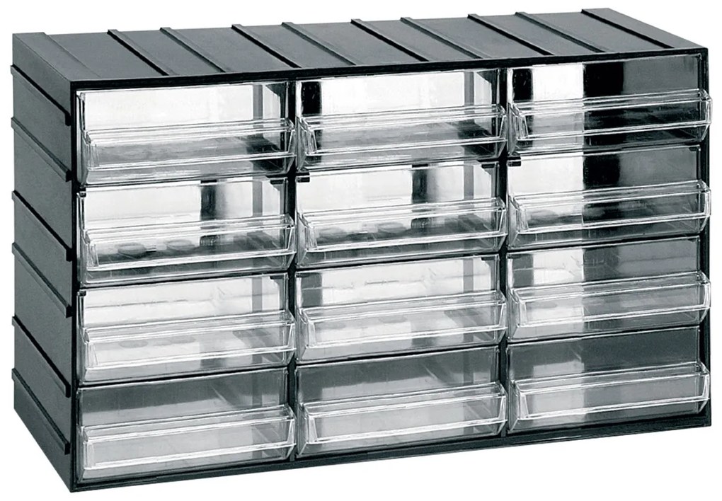 ARTPLAST Organizér 613T 382 x P 148 x H 230 mm s12 priehľadnými zásuvkami