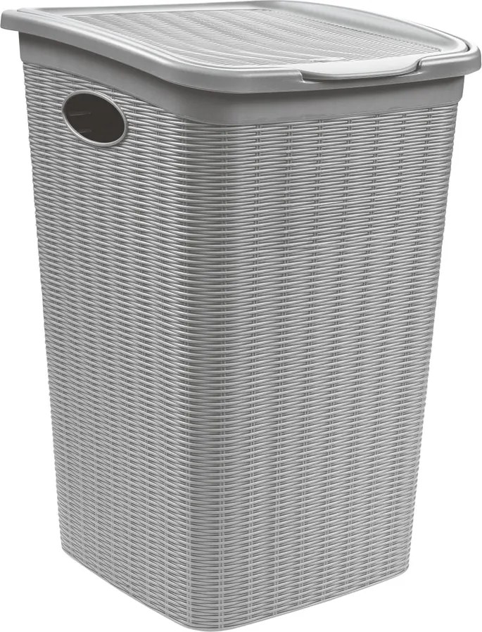 STEFANPLAST Košík na bielizeň Elegance 50 l, sivý