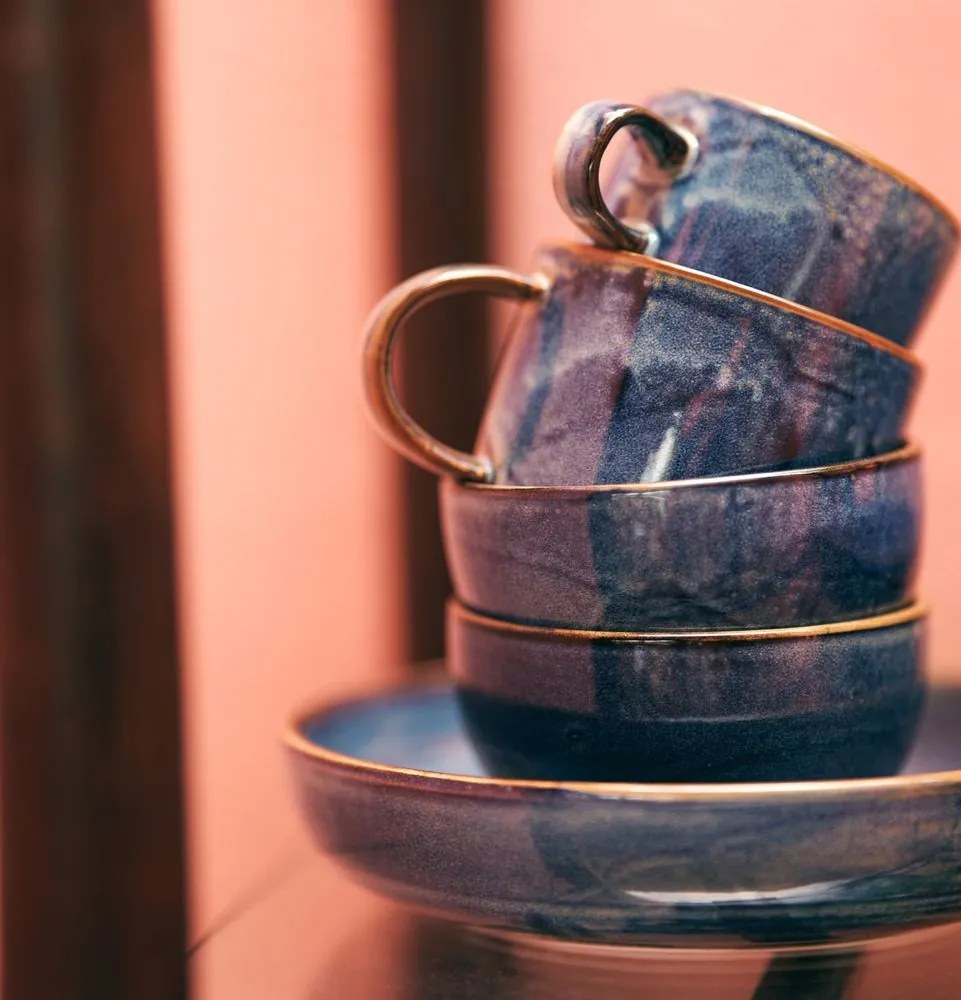Rustikálne modrá porcelánová miska Chef - Ø 11*6 cm / 260 ml