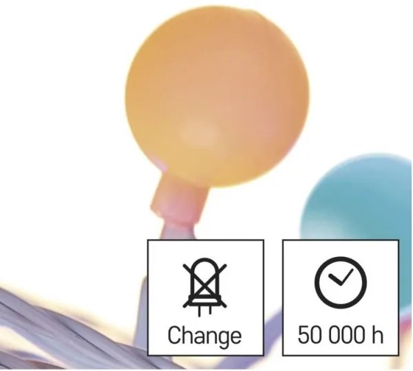 LED Vianočný vonkajší reťaz 40xLED/9m IP44 viacfarebný