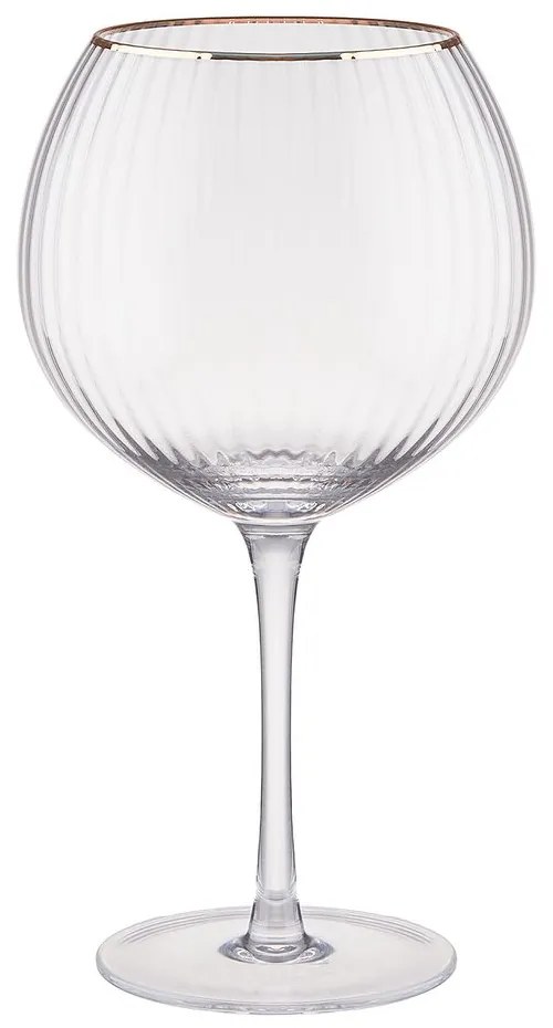 GOLDEN TWENTIES Pohár na gin so zlatým okrajom 650 ml