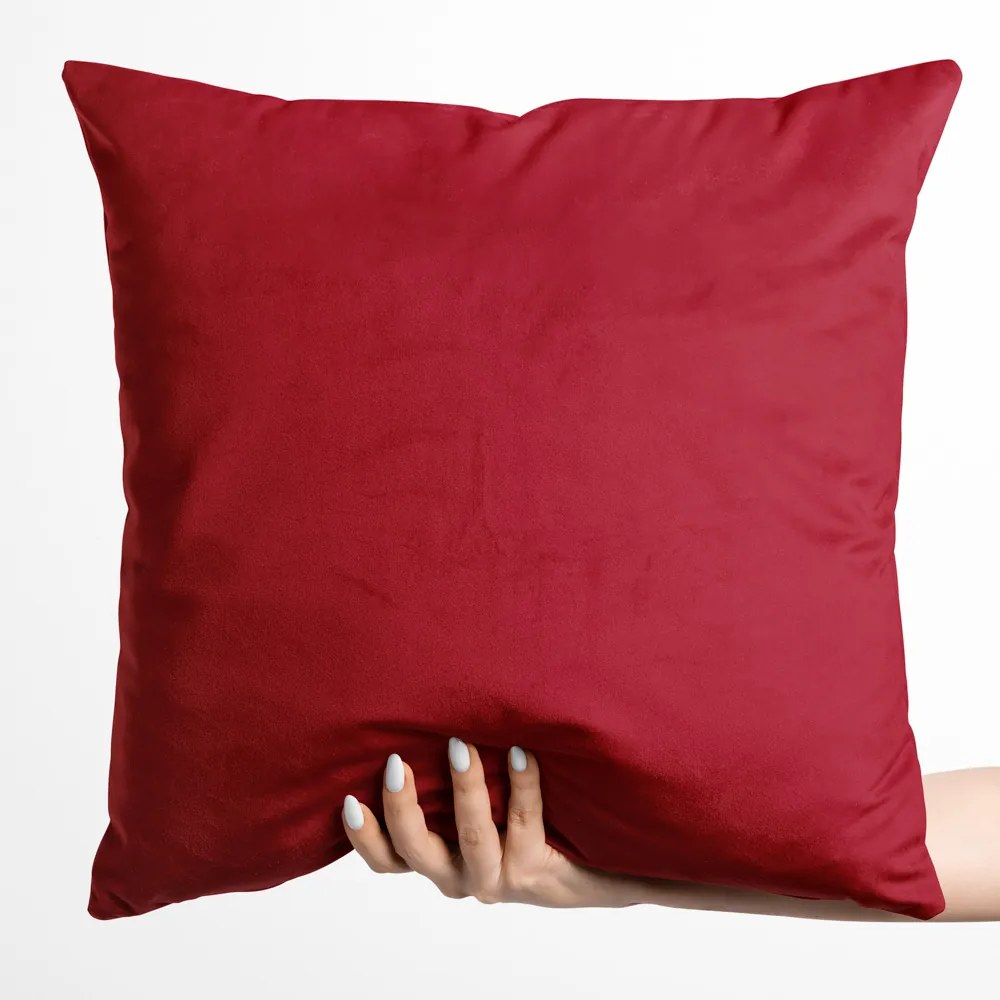 Biante Zamatová obliečka na vankúš Velvet Prémium SVP-038 Sýto červená 35 x 45 cm