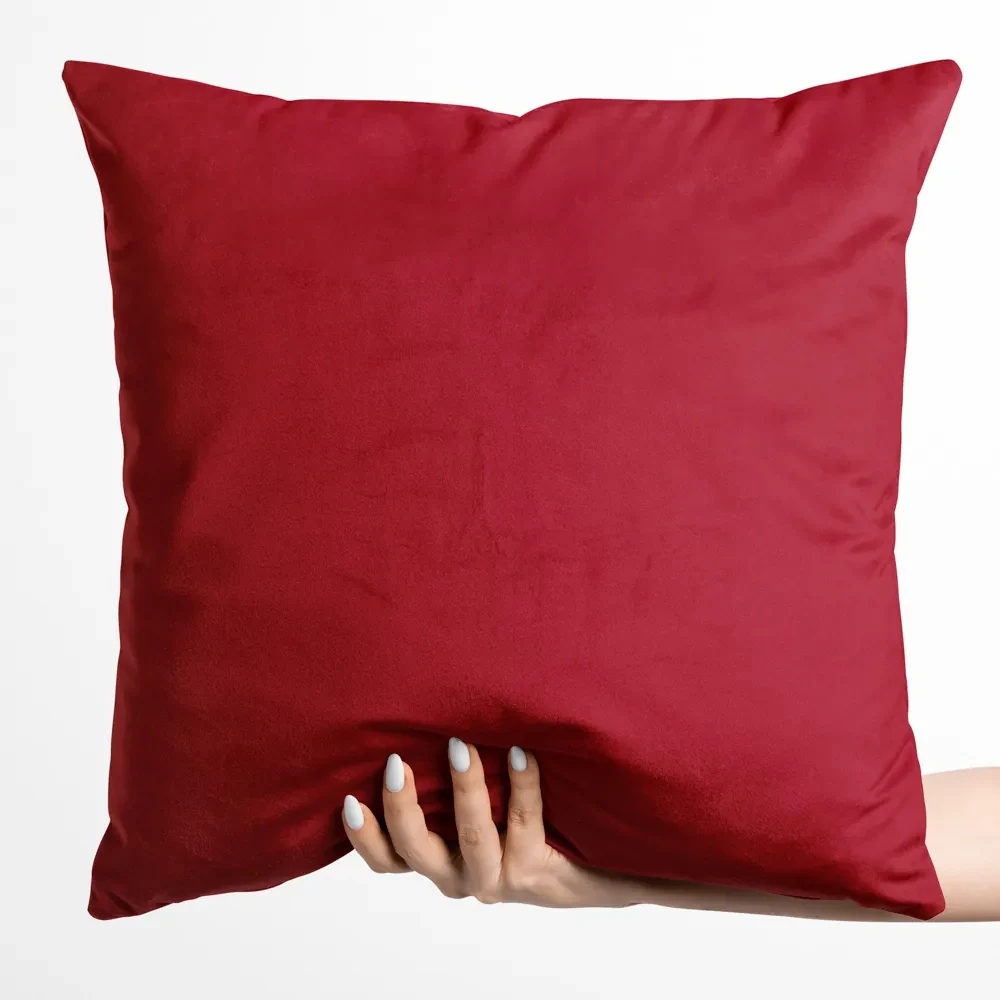 Biante Zamatová obliečka na vankúš Velvet Prémium SVP-038 Sýto červená 60 x 60 cm