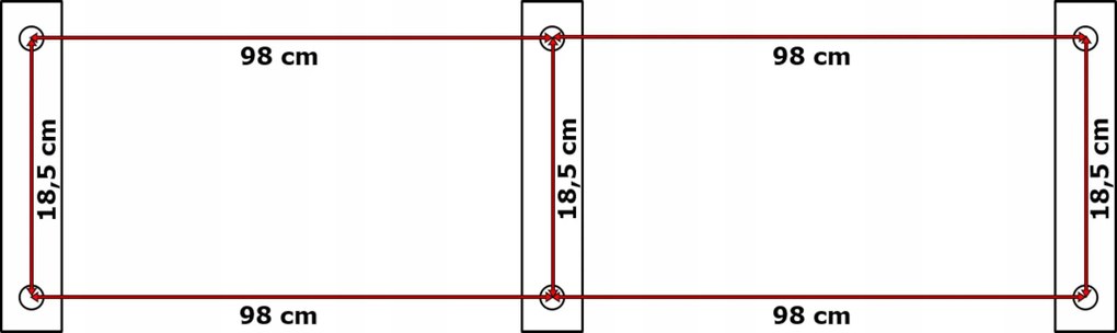 Plastová strieška MAKO DUO 100x200cm - čierna